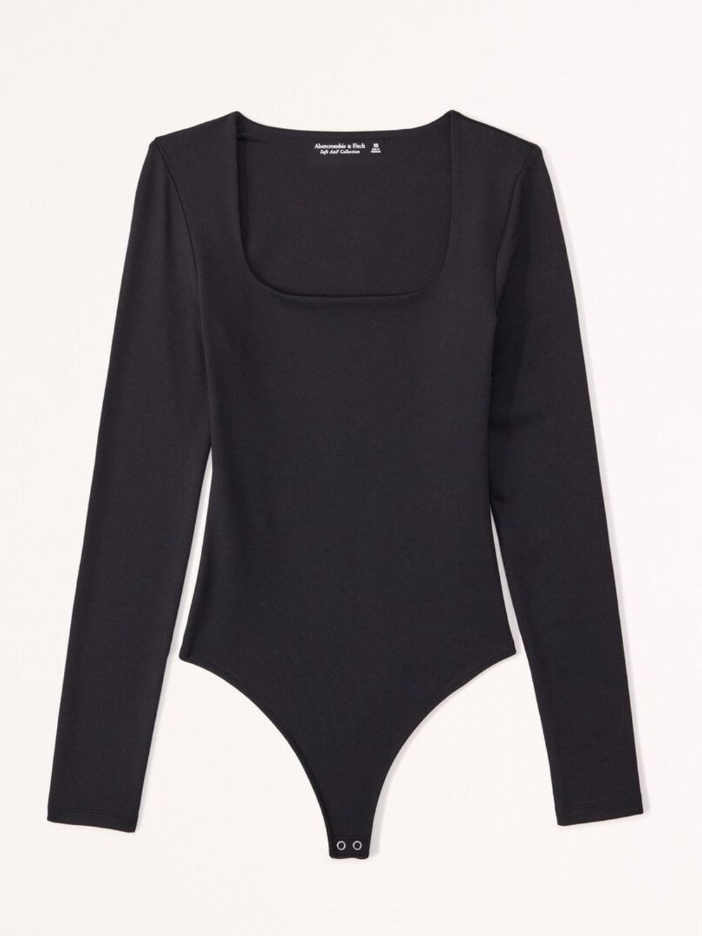 Abercrombie & Fitch | Black Long-Sleeve Square-Neck Bodysuit